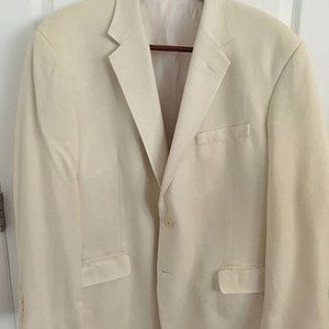 Custom  Tailored Blazer for Men, beige , M 46R
